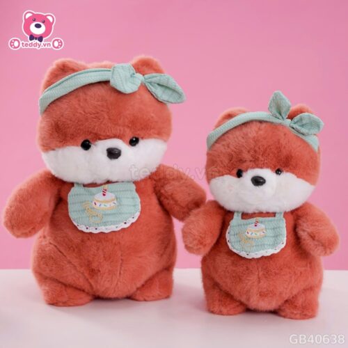 Thú Bông Yếm Happy Đeo Băng Đô