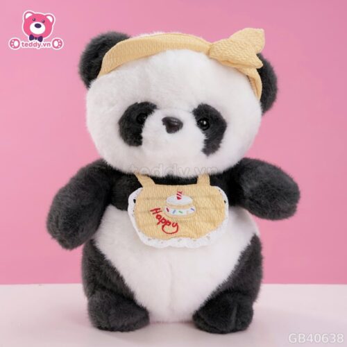 Thú Bông Yếm Happy Đeo Băng Đô