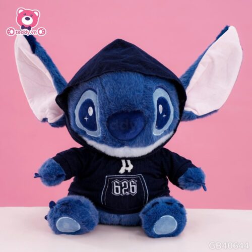Gấu Bông Stitch Mặc Áo Nỉ Xanh Đậm
