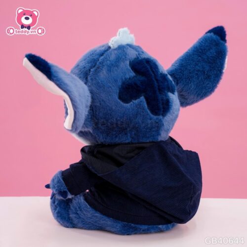 Gấu Bông Stitch Mặc Áo Nỉ Xanh Đậm