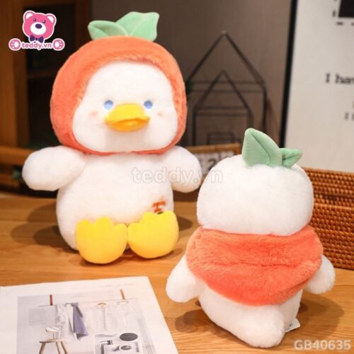 Vịt Bông Baby Đội Mũ Cam